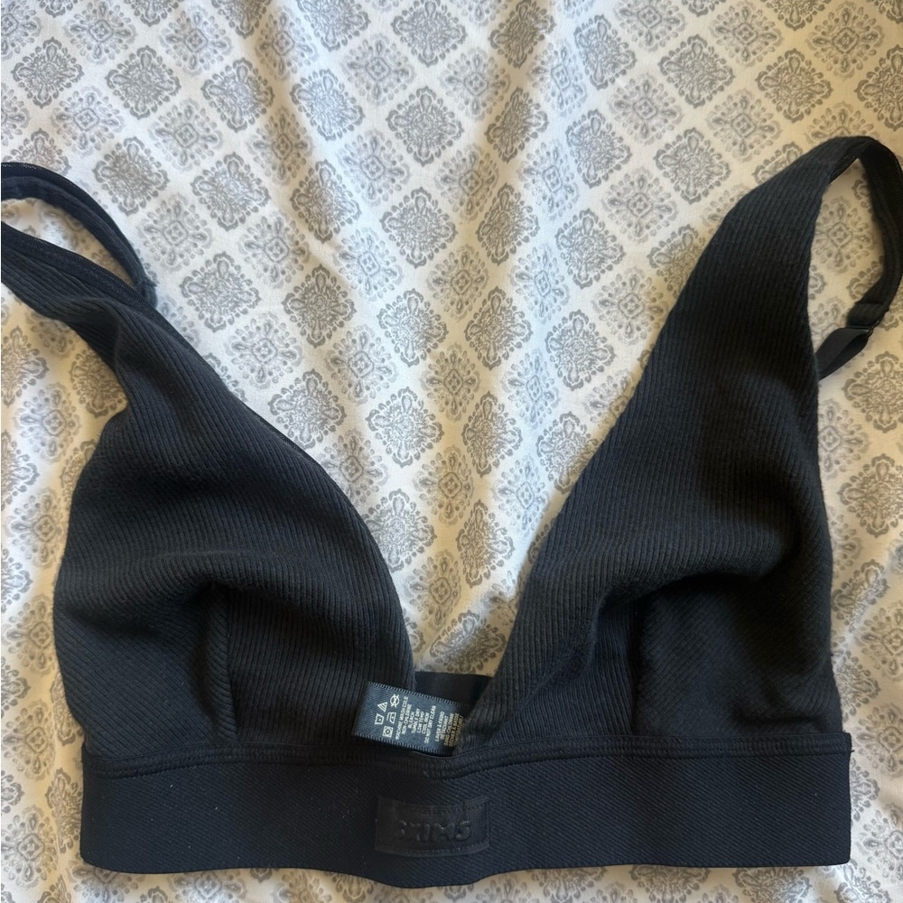 Skims Black Wireless Ribbed Bralette - Women’s Intimates